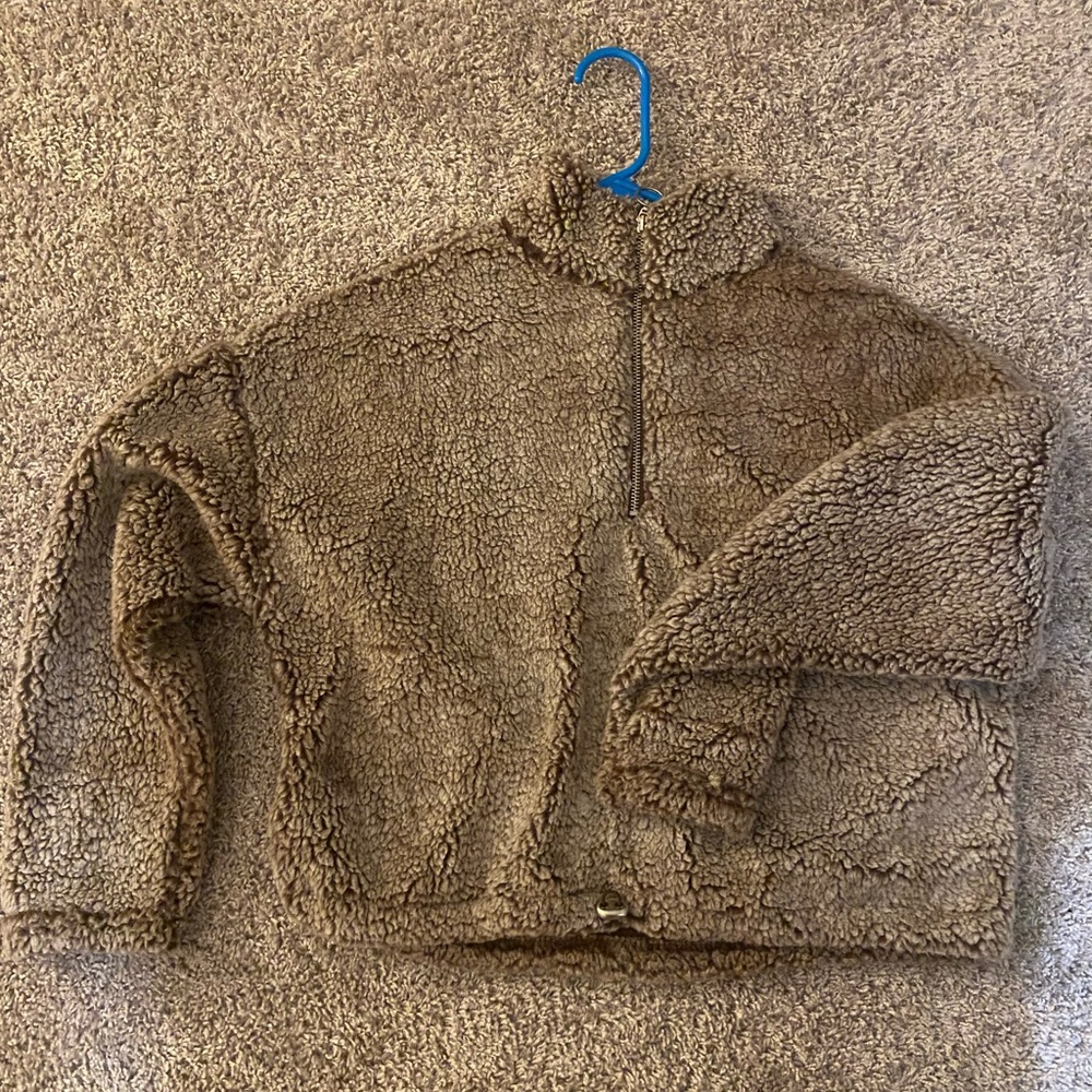 Super-soft cropped quarter zip